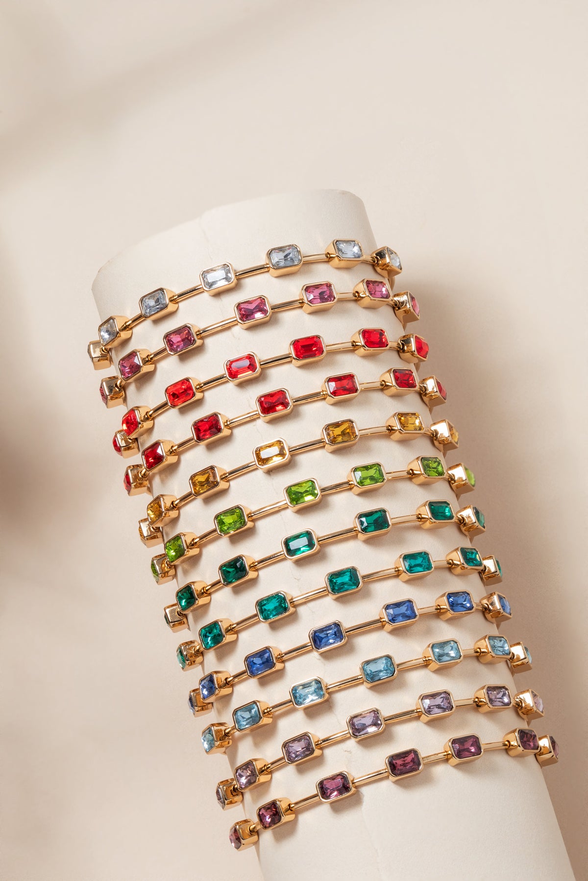May Birthstone Emerald Cut Bangle
