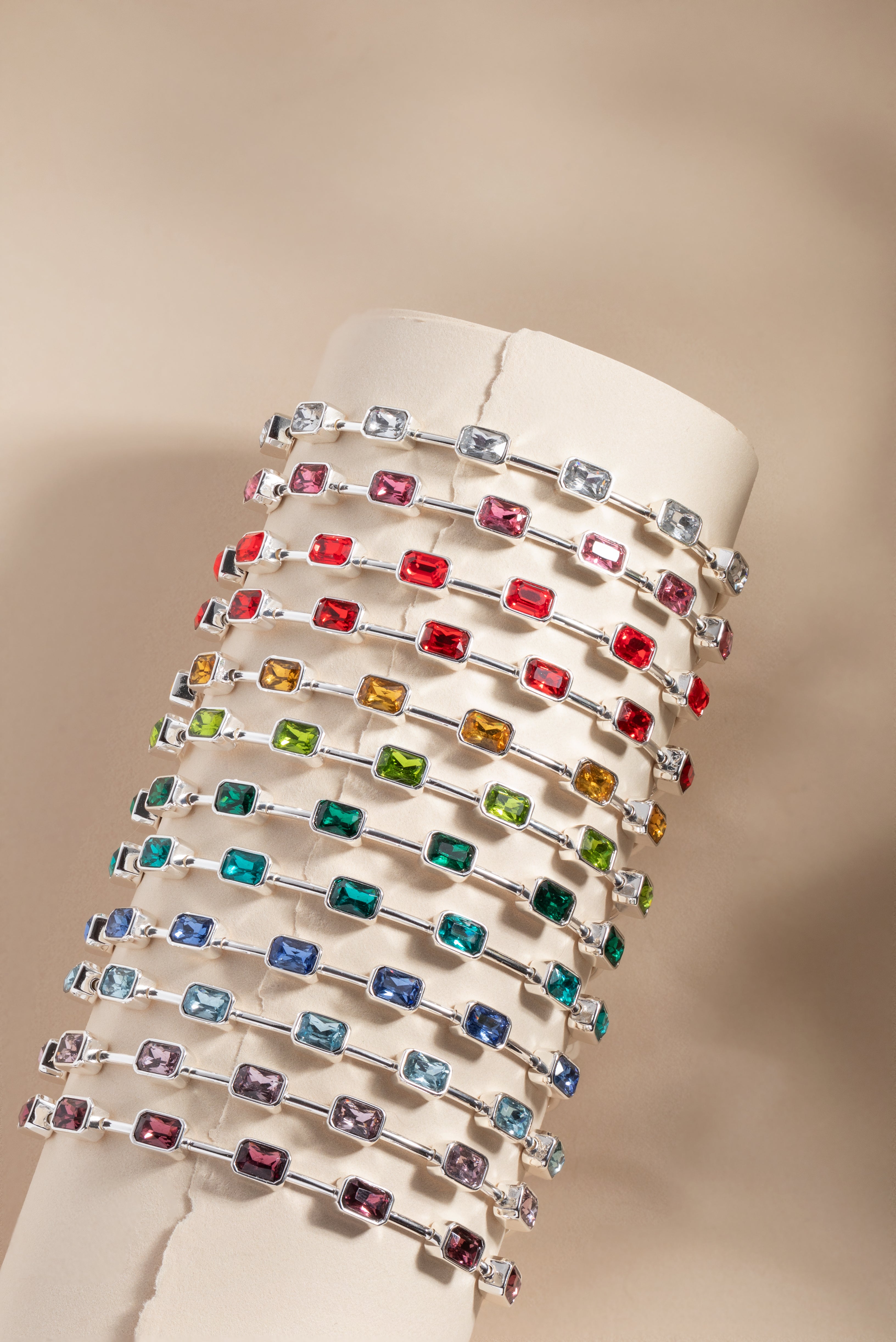 December Birthstone Emerald Cut Bangle