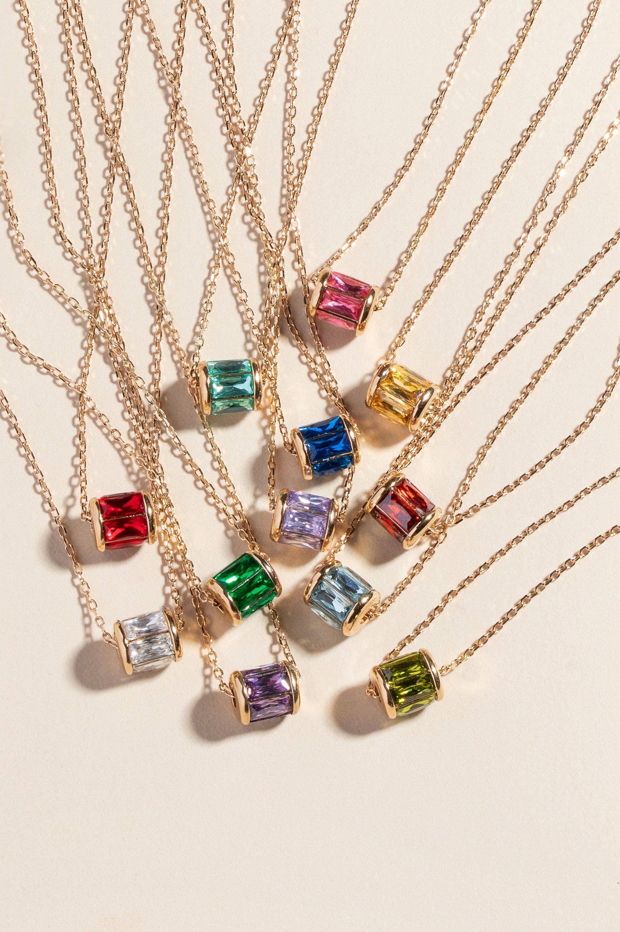 May Birthstone Precious Pendant Necklace