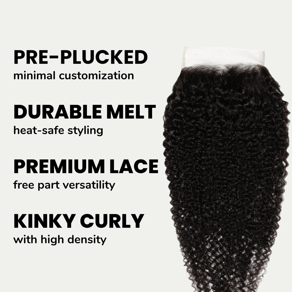 Afro Kinky Curly 4x4 Transparent Lace Human Hair Closure