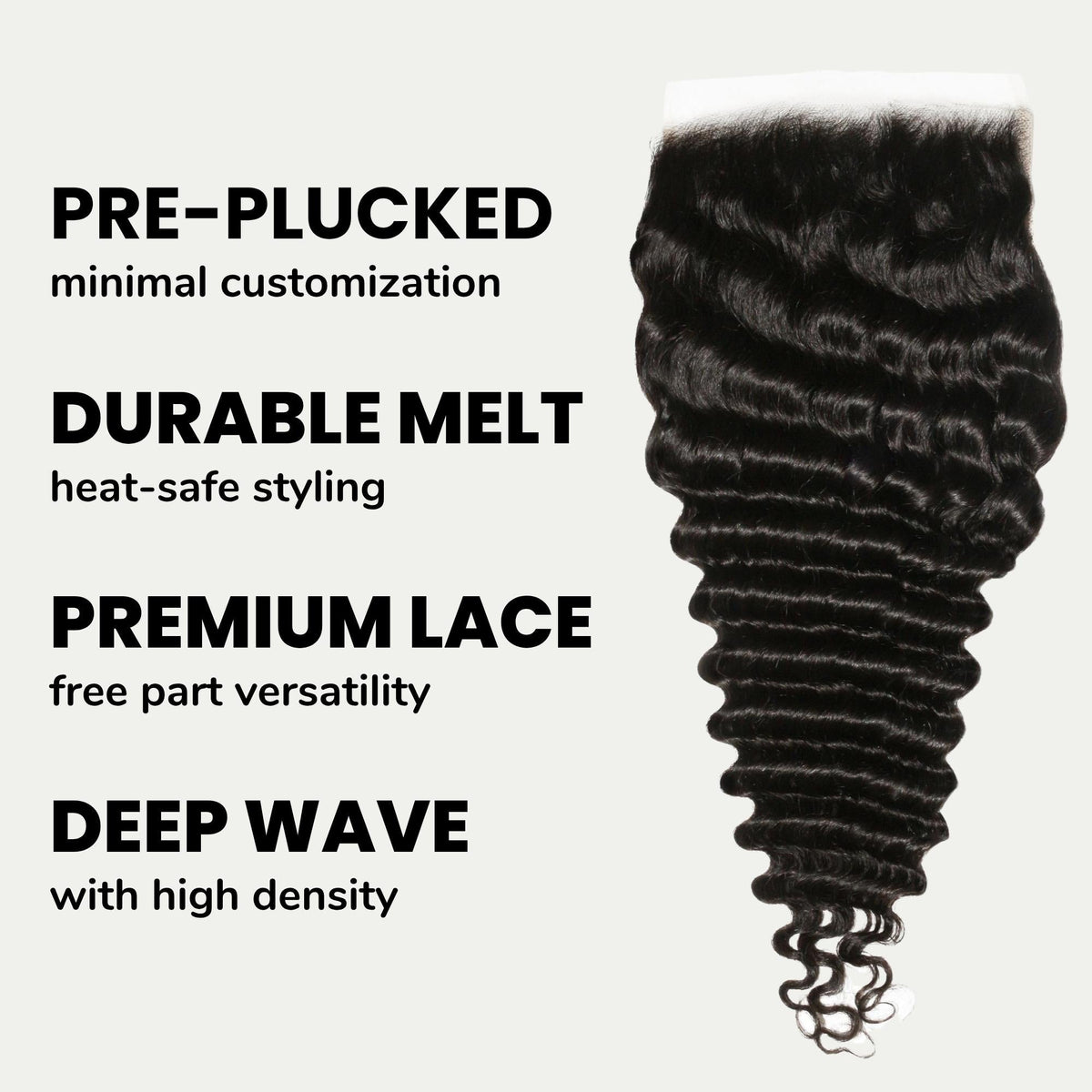 Deep Wave 7x7 HD Lace Human Hair Closure