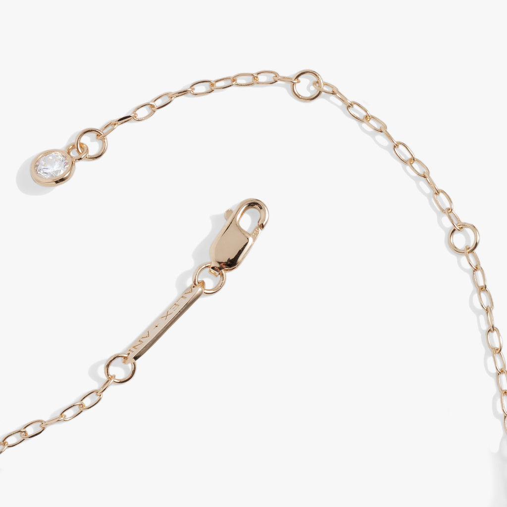 Initial L Precious Elongated Necklace
