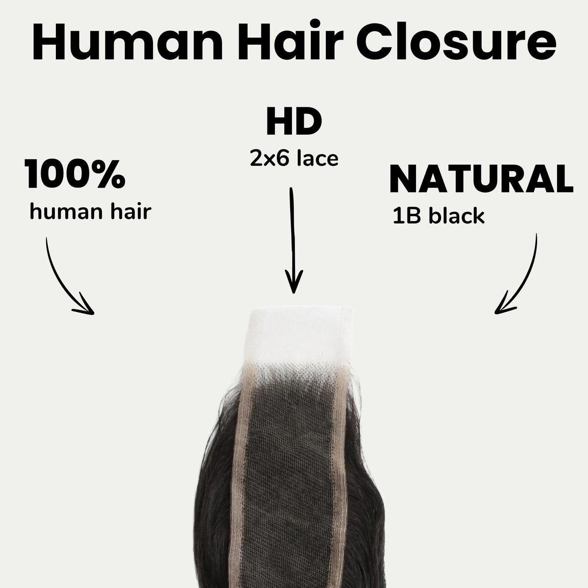 Loose Wave 2x6 HD Lace Human Hair Closure