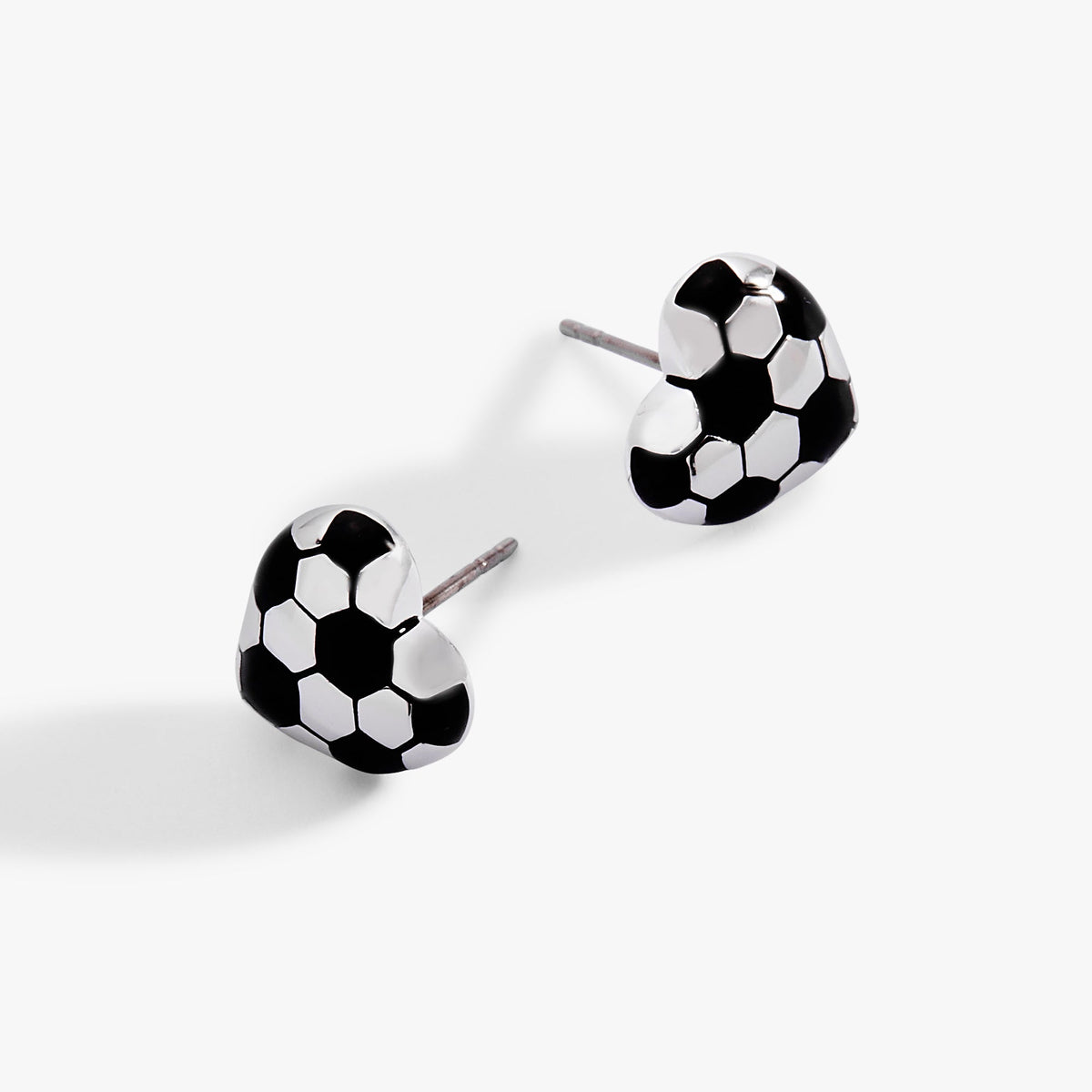 Soccer Heart Stud Earrings