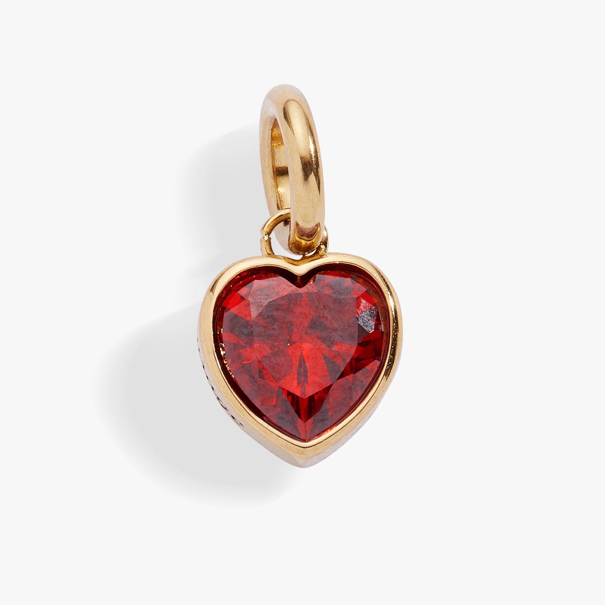 July 'Love' Heart Birthstone Charm